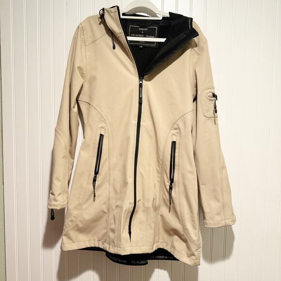 Ilse Jacobsen Tan Raincoat Fleece Lined Size 8 - Picture 2 of 7